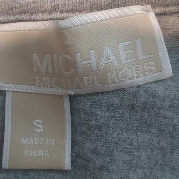 MICHAEL Michael Kors gray zipper sleeve short sleeve top women's small (s) - Picture 5 of 5